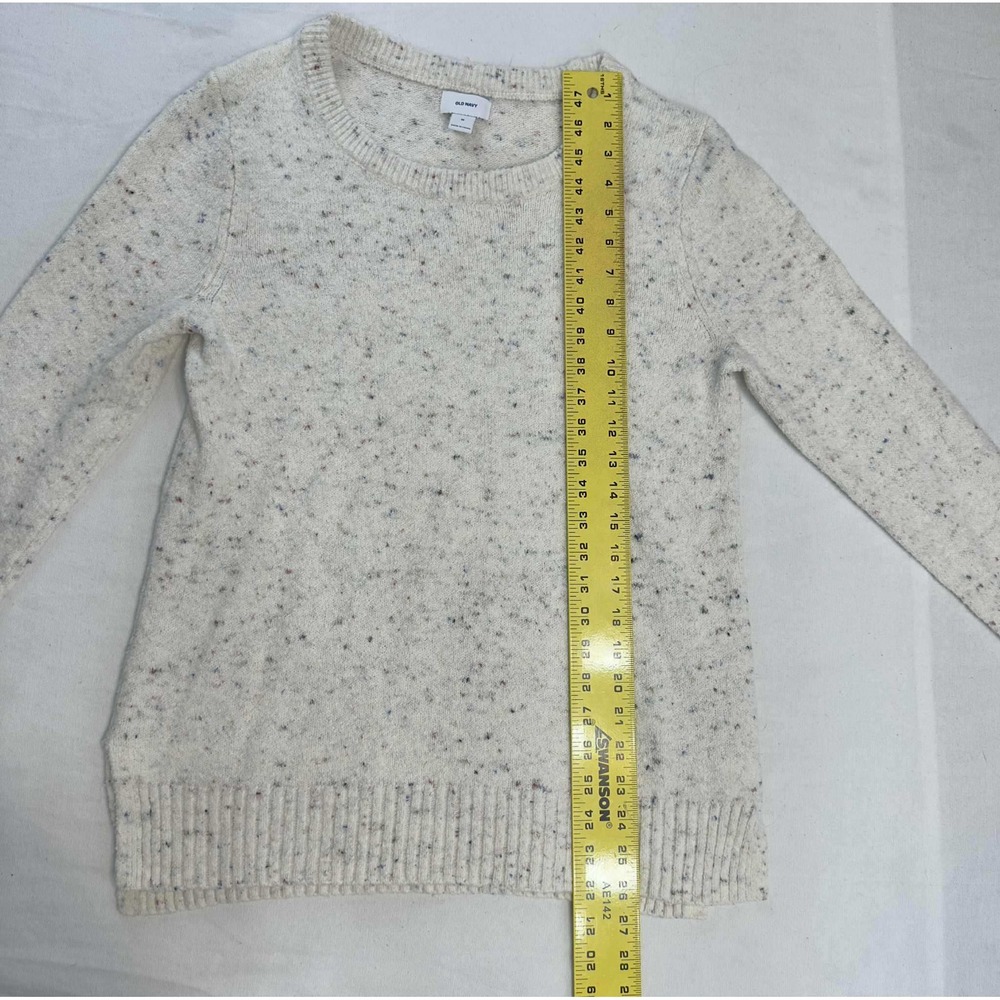Old Navy Oatmeal Speckled Knit Sweater Womens M - Picture 4 of 8